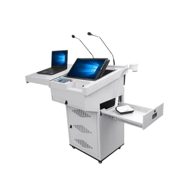 { DIGITAL PODIUM } SOUNDWAYS Digital Metal Podium, With Mic