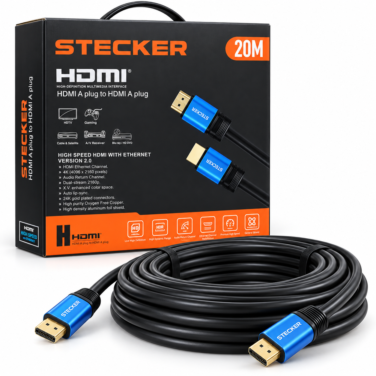 Stecker High-Speed HDMI Cable 20 Meter